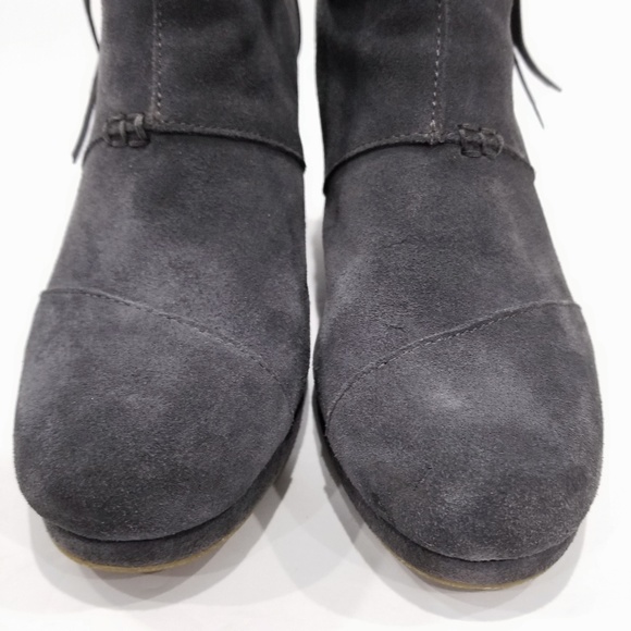 Toms Suede Wedge Ankle Bootie Size 10 - Picture 2 of 8